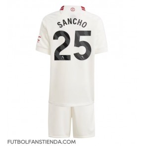 Manchester United Jadon Sancho #25 Tercera Equipación Niños 2023-24 Manga Corta (+ Pantalones cortos)